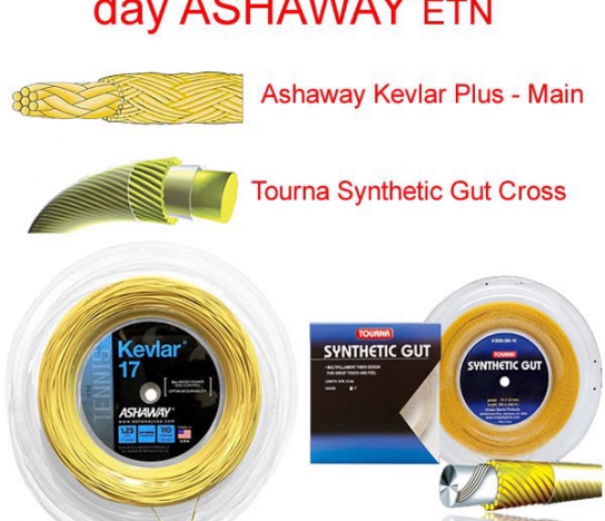 Ashaway 17 - Dây phối Ashsway + Tourna Synthetic 